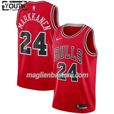 Maglia NBA Chicago Bulls Lauri Markkanen 24 Nike 2019-20 Icon Edition Swingman - Bambino